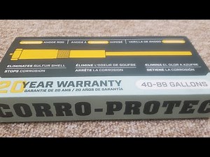 install and test corro-protech (anode rod)