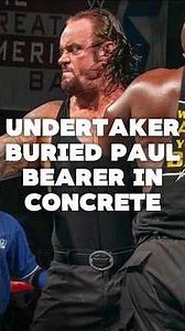 The Undertaker buried Paul Bearer in concrete after saving him #wwe #wrestling #shorts