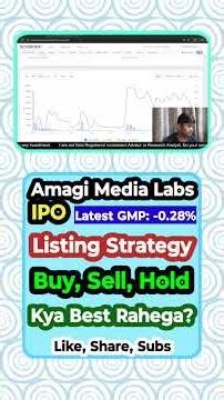 Amagi Media Labs IPO Listing day strategy Buy, Sell, Hold 🤑 #shorts