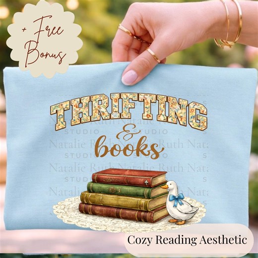 Books PNG Vintage Book Stack Goose Design | Book Lover PNG, Cozy Reading PNG, Book Stack png, Vintage Books png, Book Club png