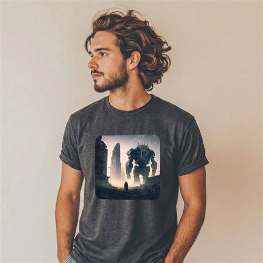 Retro Robot Sci-fi T-shirt, Dystopian Mech Streetwear Apparel - Etsy