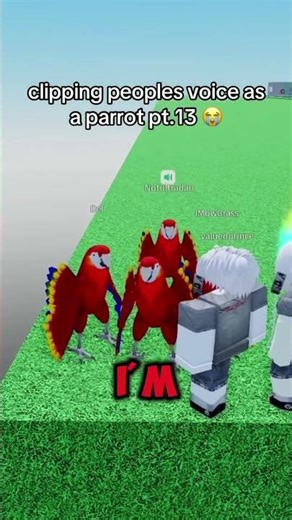 Clipping peoples voices as parrots pt13 #roblox #robloxedit #robloxgames #robloxmemes #robloxshorts