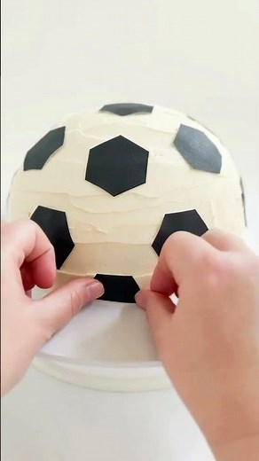 How to make our Soccer Ball Cake Kit | ‪@bakebelieveau‬ #shorts
