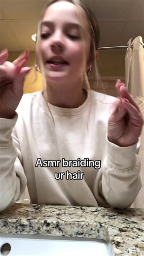 Asmr braiding ur hair #asmr #fyp #clipping