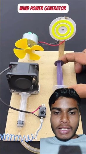 Wind Power Generator ⚡ | Amazing DIY Science Project🌬️#youtubeshorts #diyprojects #tech #shortsfeed