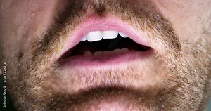 Time lapse fast motion of close-up man talking during interview