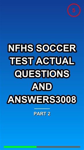 Nfhs Soccer Test Actual Questions And Answers3008