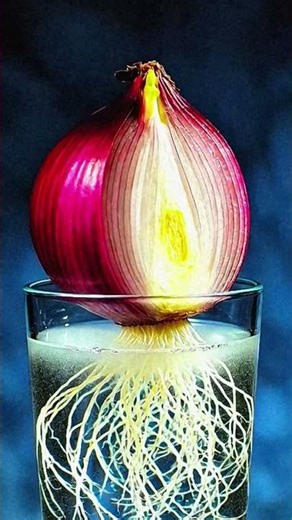 This Onion Shouldn't Be Floating... But Physics Says Otherwise 😱#ASMR #Satisfying