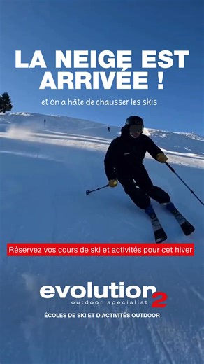 ❄️ Les premières neiges sont tombées ! Les pistes se préparent… et vous ? Cours enfants, cours collectifs, sorties en raquettes… Tout est prêt pour vos vacances à la neige.  Places limitées, anticipez et réservez en ligne dès aujourd'hui. | Evolution 2 | Facebook