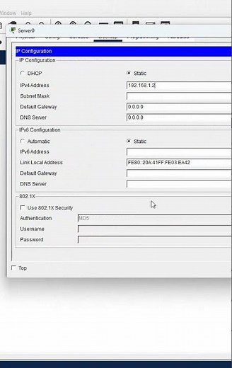 3.How to Assign IP address to Server in CISCO Packet Tracer?