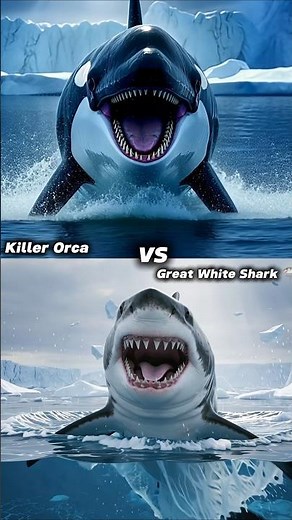 killer orca vs great white & tiger shark clash 🤯 vs pink dolphin & anaconda 🐍