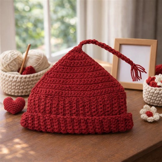 Handmade Ice Melt Hat, Stocking Cap, Long Elf Hat, Melt the Ice Hat, Melt the Ice Red Knit Hat, Melt the Ice Knit Hat, Melt the Ice Hat, Ice - Etsy