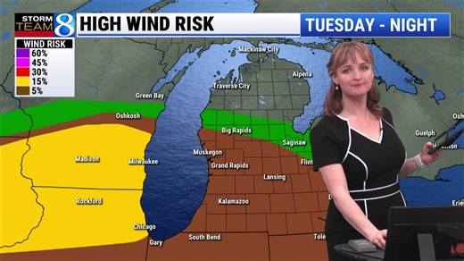 Storm Team 8 is tracking severe weather expected to move into West Michigan: https://www.woodtv.com/weather/weather-news/active-pattern-this-week-will-lead-to-chances-of-heavy-rain-severe-storms/ | WOOD TV8