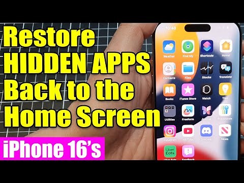 📱iPhone 16/16 Pro Max: How to Restore HIDDEN APPS Back to the Home Screen