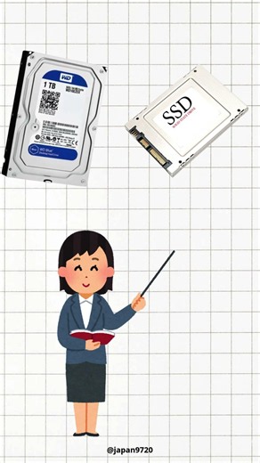 HDDとSSDの違い、知っていますか？初心者でも30秒でわかる！#雑学 #豆知識