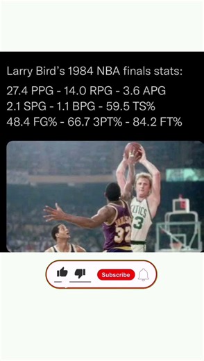 Larry Bird Was UNREAL in the 1984 Finals 😳 #nba #larrybird #nbahighlights #nbaplayoffs #shorts