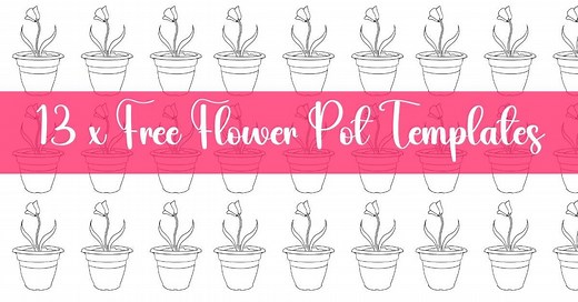 26 Delightful Flower Pot Template Printables: Get Ready to Bloom with Creativity! - Artsydee - Drawing, Painting, Craft & Creativity