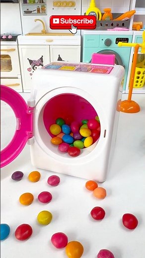 Satisfying with ASMR Washing Machine with Candies #cookingtoys #asmr #kitchenset #toyunboxing