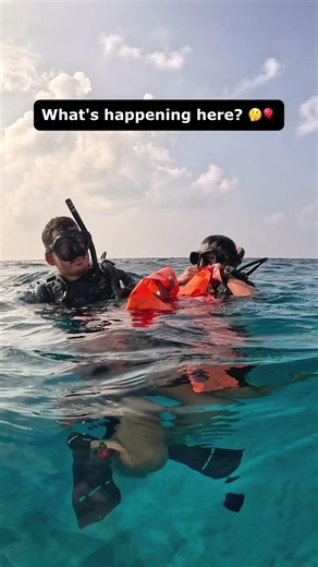 What Is This Young Diver Doing? 🤔🎈