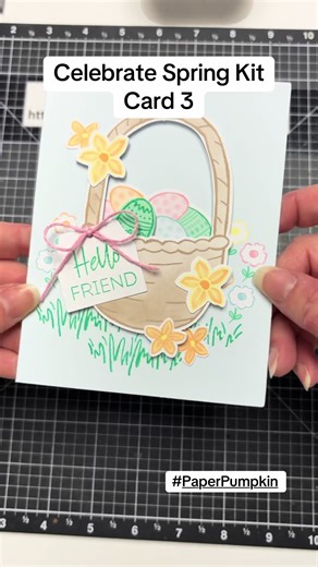 Card 3 is here — the final design from the Celebrating Spring Paper Pumpkin Kit! 🌸🐣✨ In this video, I’m creating the last card in this sweet spring set, and it might be my favorite! I’m layering the precut paper pieces, adding a pop of shine with those gorgeous iridescent pink & yellow sequins, and finishing it off with a touch of pink baker’s twine for that soft, handmade detail. This kit makes 9 total cards (3 each of 3 designs) with coordinating envelopes — perfect for sharing Easter joy, s