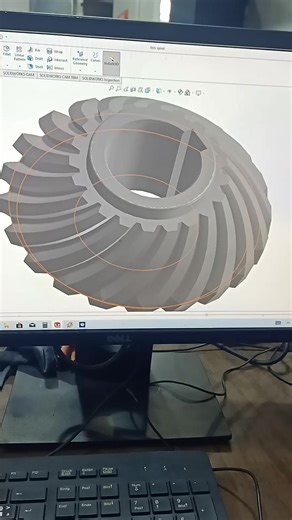 ‏#spiralgear #gears #cncmachine #solidworks #solidworks_design