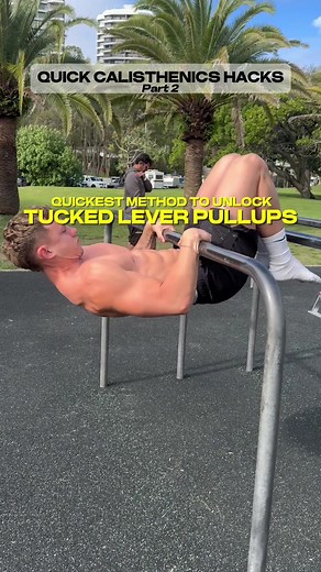 Tucked Lever Pullup: Easy Progression for Front Levers