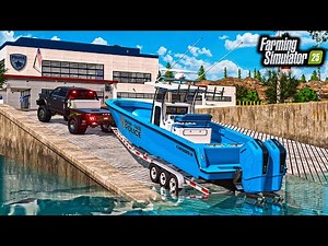POLICE BOATS ARE HERE! NEW $2,999,999 WATERFRONT STATION | FS25