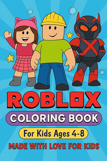 Coloriages Roblox Faciles Pour Les Enfants, 60 Pages Imprimables Avec Des Illustrations Roblox à Colorier de Haute Qualité Format A4 - Etsy France