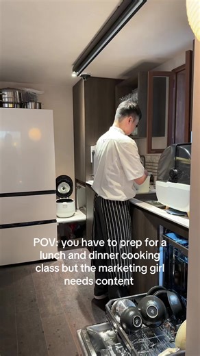 Chef Woody Prepares for Cooking Classes