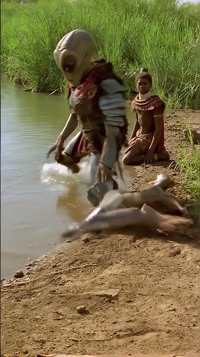 魚獲りを教わる宇宙皇帝【The Alien Emperor Learns to Fish】#shorts #特撮 #ai #ヒーロー#art