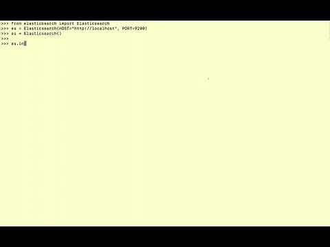 Chapter 1: Create and delete an index | Elasticsearch using Python