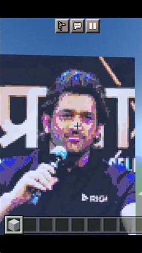 MS DHONI JI PIXEL ART IN MINECRAFT #shorts #minecraftshorts