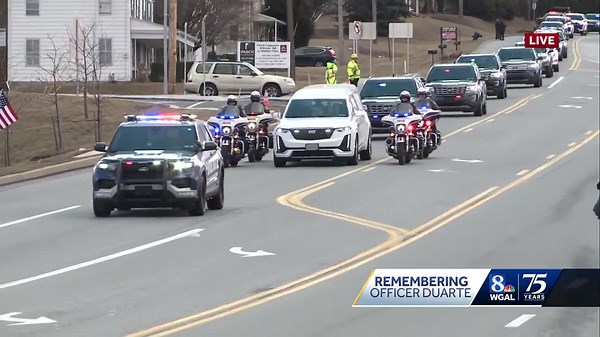 Funeral procession for fallen police officer Andrew Duarte