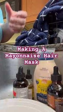 Mayonnaise Hair Mask #fypage #coldweather #recipe #haircare #hairmakeover #hairmask #shorts