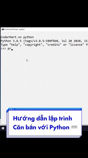 Học lập trình căn bản với ngôn ngữ Python 🥳 #learnontiktok #learnprogramming #programming #laptrinh #python #hoclaptrinh #code #coding