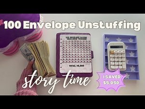 100 ENVELOPE CHALLENGE UNSTUFFING