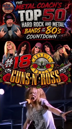 🔥 GUNS N’ ROSES Is NUMBER 18! 🌹 | Top 50 Hard Rock & Metal Bands of the ’80s