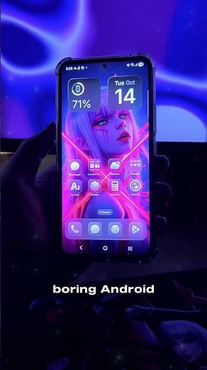 Aesthetic Neon Phone Makeover! Turn Your Boring Android into iOS 16 Style for FREE