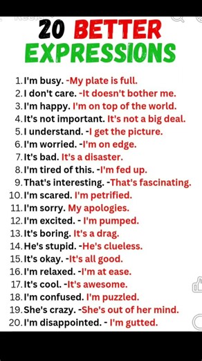 20 Better Expressions