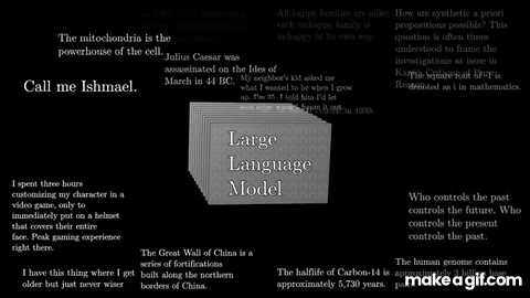 Large Language Models explained briefly on Make a GIF