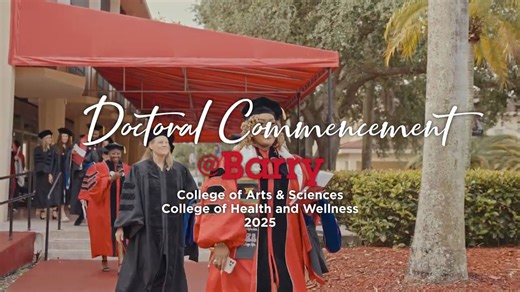 Here's a highlights reel from an unforgettable day! 🎓🎥 The Doctoral Commencement Ceremony for the College of Arts & Sciences and the College of Health & Wellness at #BarryU was a day to remember, celebrating remarkable accomplishments, inspiring journeys, and new beginnings. Watch the highlights and join us in honoring these incredible graduates! https://bit.ly/4kiD0bZ | Barry University