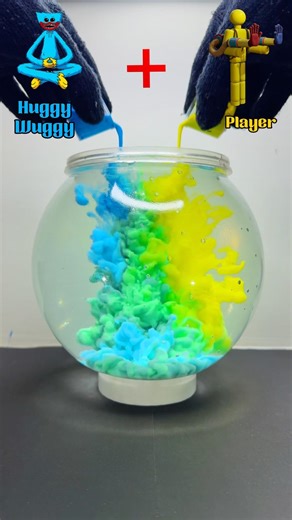 Player vs Huggy Wuggy Poppy Playtime Chapter 5 Colour Mix Art #poppyplaytime #colourmixing #artist