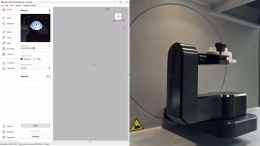 1K views · 24 reactions | The latest upgrade in Artec Studio 20 brings a game-changer to desktop scanning: Micro II now supports 3-axis scanning. This makes it possible to scan parts from more angles and capture areas that were hard to reach before. The result is fuller scans with fewer gaps, giving you more reliable data for small, detailed objects. Learn more about Artec Studio 20 here: https://ow.ly/6cYm50X6lng | Artec 3D | Facebook