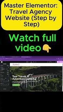 Elementor Responsive TRAVEL AGENCY Website #elementortutorial #elementorpro #wordpresstutorial #uiux