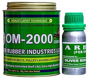 OM 2000 Rubber Cement | Cold Vulcanizing Solution for Permanent Conveyor Belt Jointing | Cold Bonding Glue with Hardener for Permanent Rubber bonding