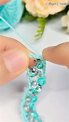 New crochet pattern with beads #crochetpattern #stitch #handmade #crochetprojects #keşfet #amigurumi