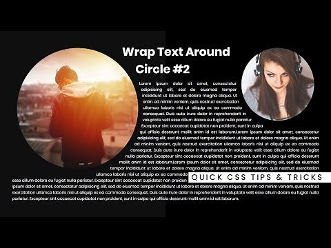 Wrap Text Around Circle using Html & CSS Shape