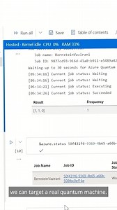 Build out Q# or Python-based notebooks to run quantum operations. See how it works with Azure Quantum. Watch the full video here: https://youtu.be/5Af047NGSdE VIDEO SYNOPSIS: Set up a high performance hybrid quantum compute environment in your own Azure Quantum workspace, and run your code on real quantum machines. See the latest advances, core concepts, and Microsoft's distinct topological approach to get us closer to realizing the world's first scalable quantum machine with Azure Quantum Compu