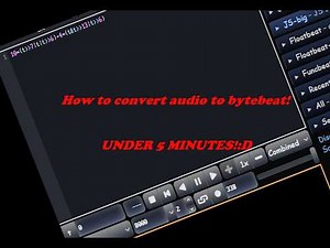 How to convert audio to Bytebeat! #bytebeat #audio #tutorialyoutube