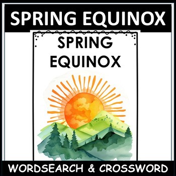 March Spring Equinox Word Search and Crossword - No-Prep Fun for 6th-8th Grade